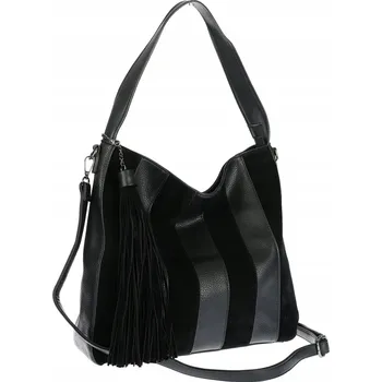 Kabelka Dámská kabelka shopper A4 elegantní do práce italská MC428 Černá