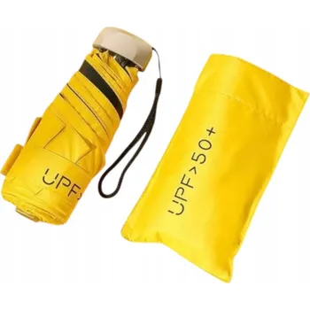 Deštník Mini deštník #cool_items manuální skládací deštník se žlutým pouzdrem