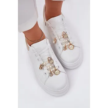 Dámské tenisky Boto Dámské Tenisky Na Platformě S Křišťálky Panterka Ocerdia Barva: Zlatá, Velikost: 39