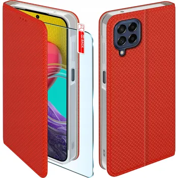 Pouzdro na mobilní telefon Pouzdro s klopou KrainaGSM pro Samsung Galaxy M53, červené