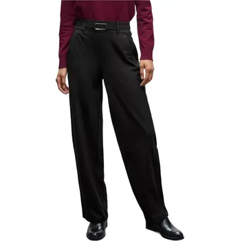 Dámské kalhoty Dámské kalhoty s rovnými nohavicemi a páskem Street One 380087 černá velikost 40