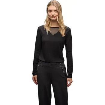 Dámské elegantní tričko s mesh detailem Street One 324277 černá velikost 38