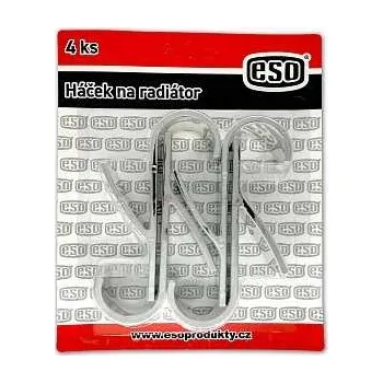 Háček závěsný na koupelnový radiátor Chrom (sada 4ks) ESO