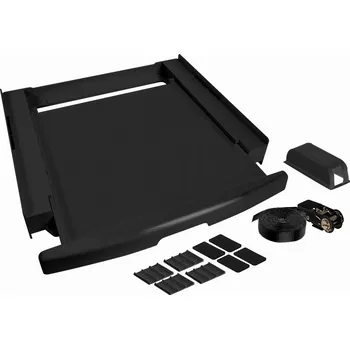 Praní a péče o prádlo UNIVERZÁLNÍ SPOJOVACÍ DÍL SCANPART S VÝSUVNÝM ŠUPLÍKEM ČERNÝ