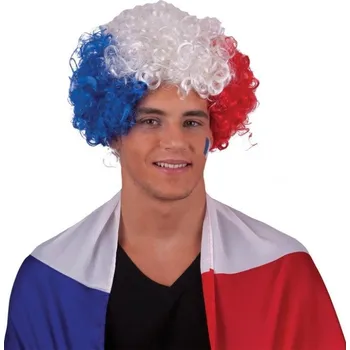 Karnevalová paruka Paruka fanoušek fanda trikolora