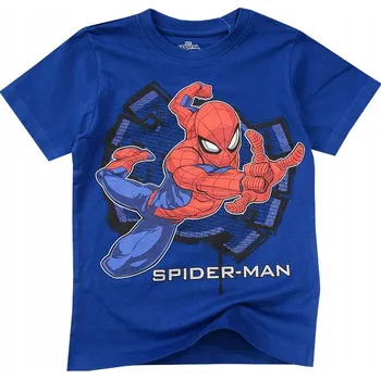 Chlapecké tričko Spider-Man CHLAPECKÉ TRIČKO z BAVLNA modré 122 D019R