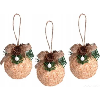 Vánoční ozdoba Zdobená Vánoční Koule vánoční koule 8 cm 3 ks