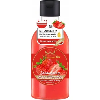 Tělový peeling Přírodní peeling na obličej a tělo s jahodou Pretty Cowry 300 ml