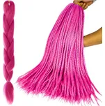 Soulima Syntetické vlasy v copáncích - tmavě - růžové