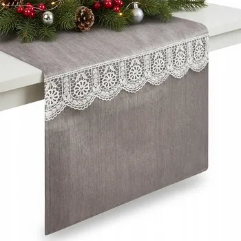 ubrus BĚHOUN NA STŮL OZDOBNÝ NA LAVICI 40x140 UBRUS S KRAJKOU ELINE