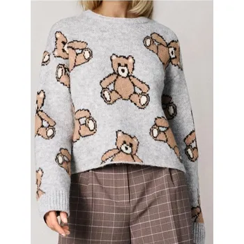 Dámský svetr Sinsay - Vzorovaný svetr - šedá - 337FJ-09J - 337FJ-09J-M