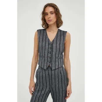 Pánská vesta Vesta s příměsí lnu Day Birger et Mikkelsen DAY65242624 černá 99X, vel. 38