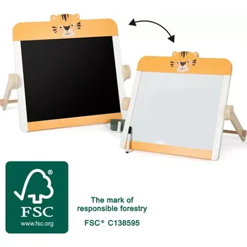 Dřevěná hračka small foot Tabule 2v1 Safari