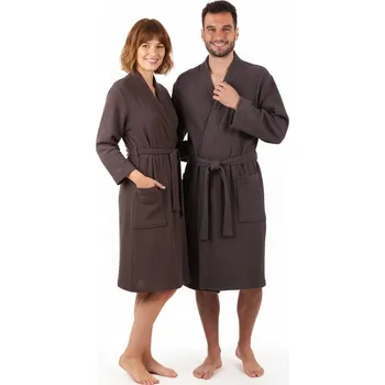 Dámský župan Mušelínový župan Dacca antracit 12 24 9551 unisex - XL