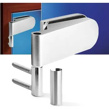 Nábytkové kování Act servis Závěs pro skleněné dveře 2D mat.nerez