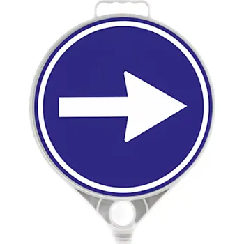 Dopravní značení Plastová (PPC) dopravní výstražná značka "Přikázaný směr jízdy zde vpravo" FLOMA - 28 x 28 cm