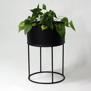 Květináč Kruhový květináč Bella / černý s jemnou strukturou