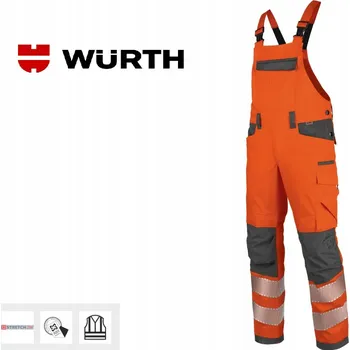 Pracovní oblečení PRACOVNÍ KALHOTY S LACLEM WURTH STRETCH NEONOVÉ ORANŽOVO-ŠEDÉ VEL. 54