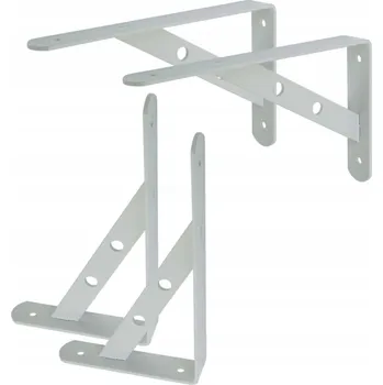 IP kamera Bílý držák 200 x 125, nástěnná konzole, zesílený držák pro polici