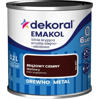 Lak na dřevo Alkydová emailová barva na dřevo Dekoral 0,2 l béžová matná