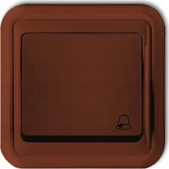 vypínač KARLIK LIZA 4WPT-4 Zvonkové tlačítko POD OMÍTKU, hnědé