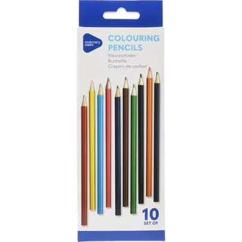 Kresba Barevné dřevěné pastelky 10 ks - kreativní nástroje pro umělce a d