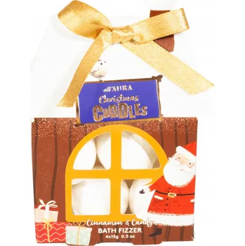 bomba do koupele AURA X-MASS Sada šumivých do koupele bomb 4×15 g