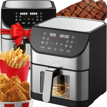fritéza FRITÉZA HORKOVZDUŠNÁ BEZ TUKU XXL AIR FRYER 8L 1800W S OKÉNKEM A 12 PROGRAMY