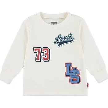 Chlapecké tričko Dětské bavlněné tričko s dlouhým rukávem Levi's LEVI AND DOG IN CAR LS 6EP011 béžová 01X, vel. 62