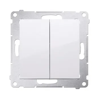 vypínač Dvojitý vypínač pod omítku spínací Kontakt Simon bílý DP2.01/11