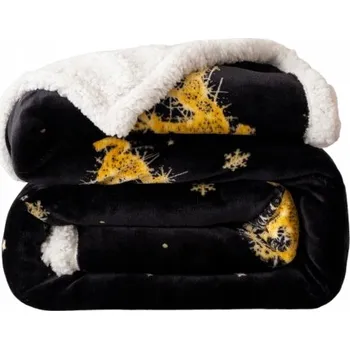 Prostěradlo Deka Cotton world akryl 160 cm x 200 cm černá