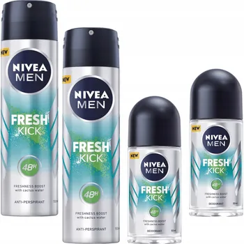 NIVEA MEN Fresh Kick Antiperspirant 4 KUSY - VÝHODNÁ SADA
