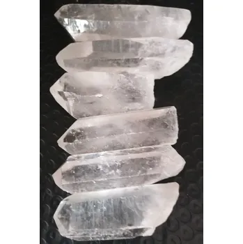 Sada 6 přírodních křišťálových špic – 564g, surový křišťál pro energetickou práci