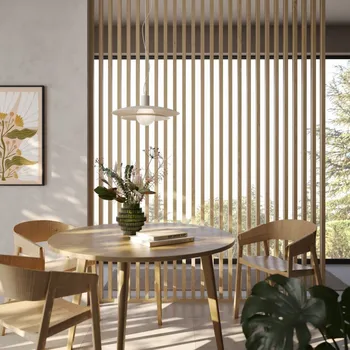 Obývací stěna Lamelová dělící stěna, kompletní sada, výška a šířka dle výběru, Evropský dub 115 cm