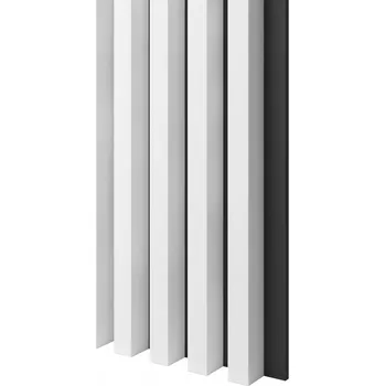 akustický panel Akustický panel, podklad MDF deska, široká lamela, bílý mat, 30x275 cm