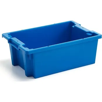 přepravka pro zvíře Plastová přepravka SPENCE, stohovatelná, 37 l, 600x400x220 mm, modrá