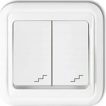 vypínač Schodišťový vypínač pod omítku Karlik bílý WPT-7