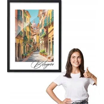 Obraz Obraz s rámem vzor BOLONIA + černý rámeček 30x40 do kuchyně, jídelny, obývacího pokoje