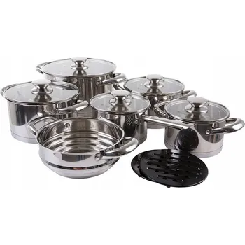 Hrnec Sada hrnců Ambition Urban 8dílná nerezová ocel stříbrná