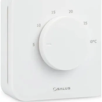 Termostat SALUS HTR230 20 DRÁTOVÝ TERMOSTAT NA ZEĎ ANALOGOVÝ DENNÍ 230V BÍLÝ