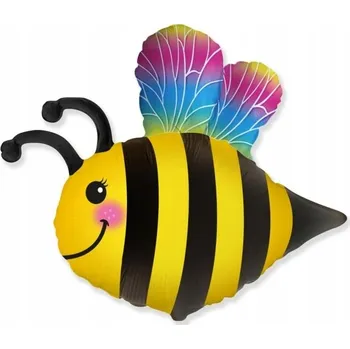 Balónek Fóliový balónek VČELA vosa duhová na helium 61 cm