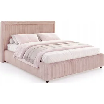 Postel FDM Čalouněná postel NOBILE 90x200 cm s úložným prostorem a roštem - manšestr růžová
