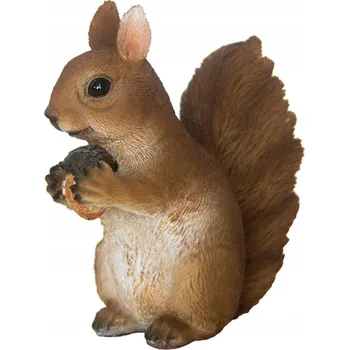 Figurka veverky se šiškou v. 14,6 cm Dekorace Ozdoba ZAHRADNÍ na ZAHRADU TERASU