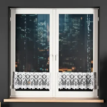 Záclona Dekorační metrážová vitrážová záclona IVANA - MILA bílá výška 30 cm MyBestHome Cena záclony je uvedena za běžný metr, kod: 004421