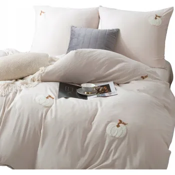 Povlečení DEKORAČNÍ POVLEČENÍ Z MIKROVLÁKNA DÝNĚ 160x200 + 2 POVLEČENÍ NA POLŠTÁŘE BÉŽOVÁ SADA