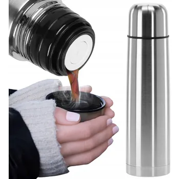 Termoska Těsná cestovní termoska z nerezové oceli TERMOSKA NA KÁVU, ČAJ 1L