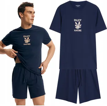 Pánské pyžamo Esotiq krátké pánské pyžamo modré - ESO59X/námořnická / XXL ESO6K002-59X