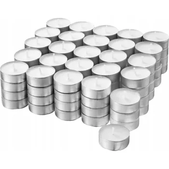 Svíčka Parafínová čajová svíčka BÍLÁ Raf-Pol 100 ks