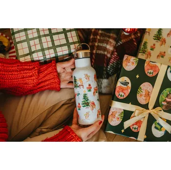 Termoska ePiPí Termoska bambus - Vánoční myšky Objem: 500ml