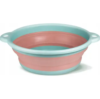 Skládací silikonová mísa univerzální střední 6L modro-růžová